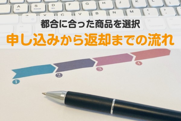 都合に合った商品を選択。申し込みから返却までの流れ